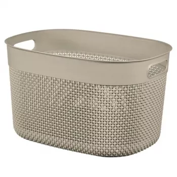 Coș de depozitare CURVER Filo L 18L 38x28x22cm bej aspect împletit