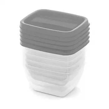 Set cutii de păstrare alimente CURVER Vedo 5x0,25 L transparent gri