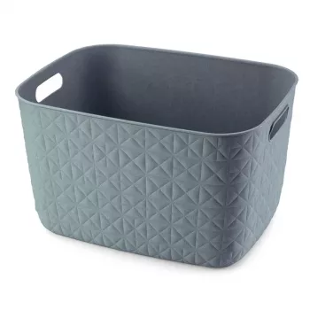 Coș de depozitare CURVER Softex L 19L dreptunghiular petrol cu textură împletită