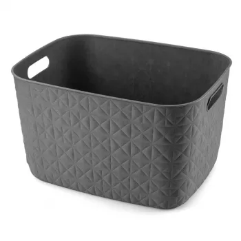 Coș de depozitare CURVER Softex L 19L, gri închis, 37,9 x 29,2 x 22,1 cm