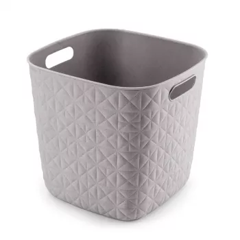 Coș de depozitare pătrat CURVER Softex 15L alb cretă 27,9x27,9x26,9cm