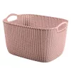 Coș de depozitare dreptunghiular Curver Knit L 19L 40x30x23 cm roz