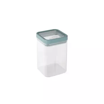 CURVER Kara Cutie etanșă de depozitare alimente uscate 1,2L, corp transparent cu capac turcoaz, fără BPA, stivuilă, rezistentă la mașina de spălat vase