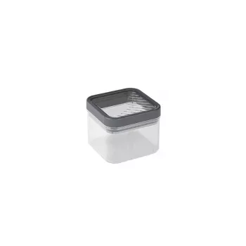 CURVER Kara Cutie etanșă de depozitare alimente uscate 0,5L, corp transparent cu capac cu cleme gri închis, plastic SAN fără BPA, stivuilă