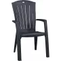 Scaun de grădină din aluminiu KETER Santorini suprapunabil gri textilene rezistent la UV, rezistent la intemperii, 110 kg