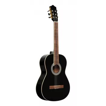 Stagg SCL60 BLK chitară clasică 4/4 cu față din molid negru lucios