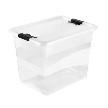 Cutie de depozitare keeeper Crystalbox Cornelia cu capac, 24 L, transparent, 39,5 x 29,5 x 30 cm