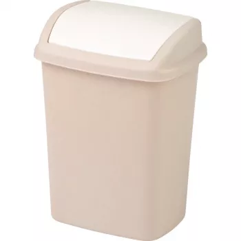 CURVER Dominik coș de gunoi 10L cu capac basculant, bej, 20x25x36cm