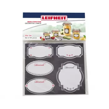 Set de autocolante decorative pentru pahare LEIFHEIT, negru și alb
