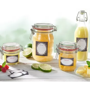 Set de autocolante decorative pentru pahare LEIFHEIT, negru și alb