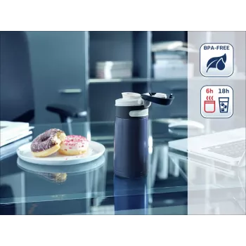 Termos Leifheit Thermos Flip 350 ml, albastru închis