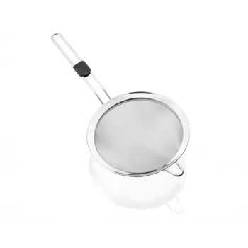 LEIFHEIT ProLine Sită Ø20 cm din oțel inoxidabil cu plasă fină, mâner ergonomic, rezistentă la mașina de spălat vase, inel de suspendare, cârlig de sprijin
