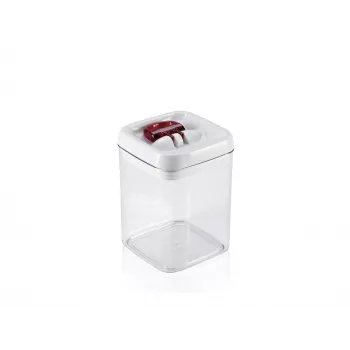 LEIFHEIT Fresh&Easy Recipient etanș pentru alimente 1,6L, fără BPA, transparent cu capac verde