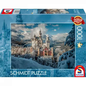 Puzzle Schmidt Spiele Castelul Neuschwanstein iarna, 1000 piese