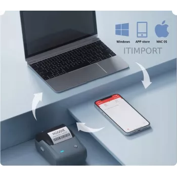 Imprimantă portabilă de etichete termice Bluetooth NIIMBOT B1 Pro, 203 dpi, albastru
