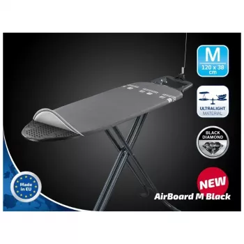 LEIFHEIT Air Board M Masă de călcat, Thermo-Reflect, negru, 120 x 38 cm