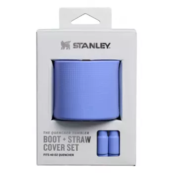 Set STANLEY The Quencher Boot + Straw Topper Hydrangea Blue 1,18L din silicon