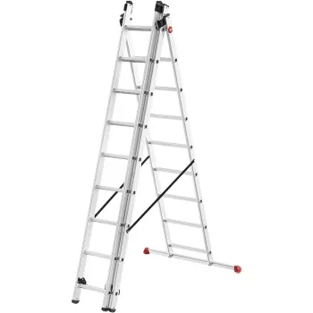 Scară combinată din aluminiu HAILO ProfiStep Combi 3x9 trepte