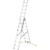 HAILO Scară combinată HobbyLOT aluminiu 2x8 + 1x9 trepte