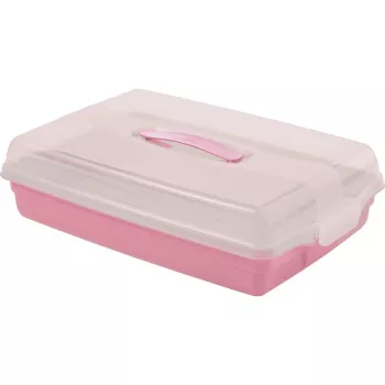 CURVER Cutie de transport pentru tort dreptunghiulară 45x29,5x11,1 cm roz