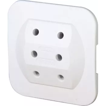 Kopp 174902005 Ștecher euro tip C, alb, 2,5 A, 250 V, borne cu șurub, automontaj