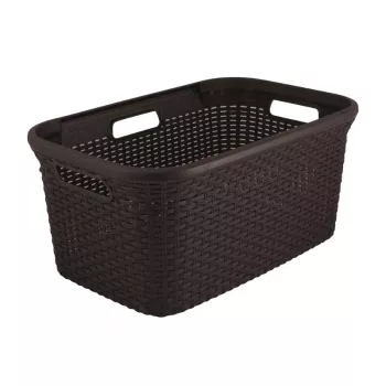 CURVER Coș pentru rufe Style 45L 59,2 x 38 x 27 cm maro închis
