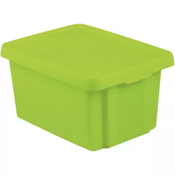 CURVER Essentials Cutie de depozitare 16L cu capac, verde, 30 x 39 x 21 cm