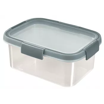 CURVER Smart Eco Fresh Cutie de depozitare dreptunghiulară 1,2L, transparentă cu capac verde, plastic 100% reciclat