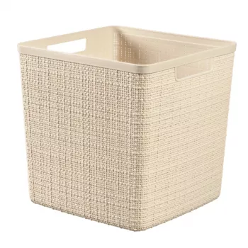 Coș CURVER Jute pătrat 17L 28x28x27 cm crem