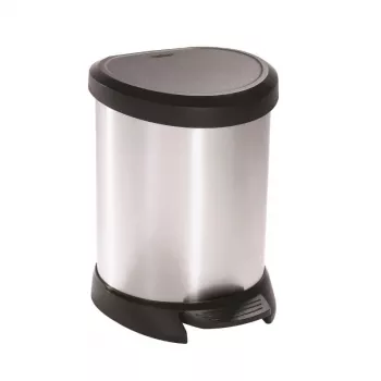 CURVER Coș de gunoi cu pedală Deco Bin 5L argintiu