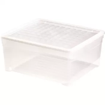 Cutie CURVER cu capac Textile Box 18,5L transparent | 39,6x34,3x17,3cm