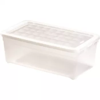 Cutie de depozitare Curver Textile Box 5,7L transparentă cu capac, 34,3 x 19,5 x 12,5 cm