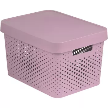 Cutie de depozitare Curver Infinity din material reciclat 17 L, 36 x 27 x 22 cm, roz