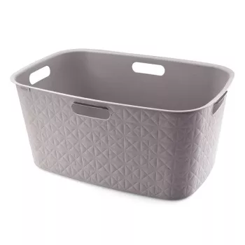Coș de rufe CURVER Softex 45L, gri-maro, 57x37x27cm