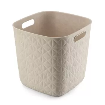 Coș de depozitare pătrat CURVER Softex 15L alb cretă 27,9x27,9x26,9cm