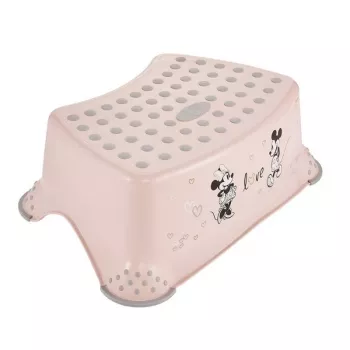 Scăunel keeeper Tomek Minnie Mouse, 40,5 x 28,5 x 14 cm, roz, capacitate 120 kg, antiderapant
