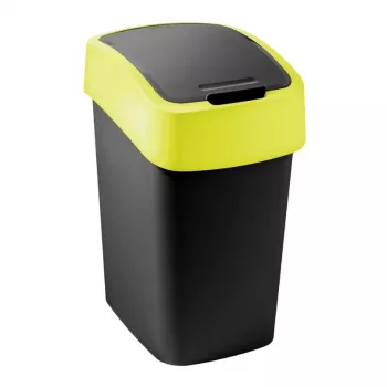 Coș de gunoi Curver Flip Bin 9L negru și galben