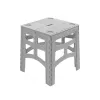 Masă de exterior pliabilă keeeper M Timo, gri, capacitate de încărcare 80 kg, 46,5 x 44,5 x 55 cm
