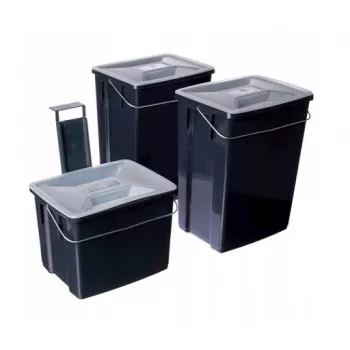 Set de coșuri de gunoi CURVER Biobox 2x10L + 6L gri