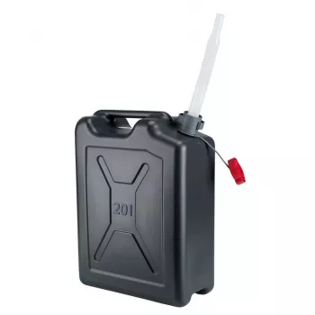 Canistră militară de combustibil PRESSOL TOP-21 127 20 L, jerrycan din oțel verde oliv