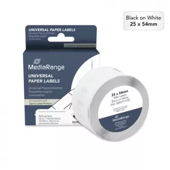 Etichete din hârtie MediaRange pentru Dymo 11352/S0722520, 25x54mm, 500 etichete, alb, termic direct