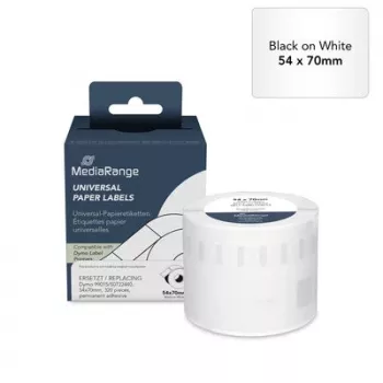 Etichete din hârtie MediaRange pentru Dymo 99015/S0722440, 54x70mm, 320 etichete, alb, termic direct, adeziv permanent