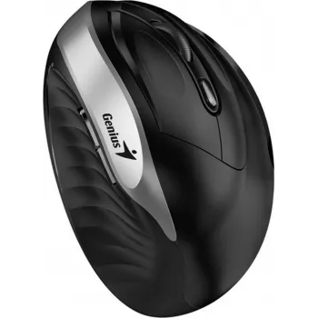 Mouse wireless Genius Ergo 8250S, 1600 DPI, negru/argintiu