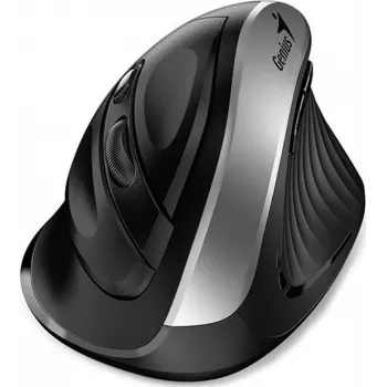 Mouse wireless Genius Ergo 8250S, 1600 DPI, negru/argintiu