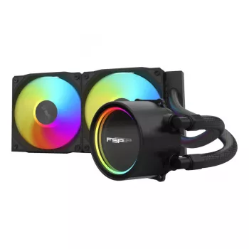 FSP AE24-B 240 mm ARGB Cooler lichid all-in-one pentru CPU, LGA1851/AM5, negru
