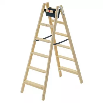 Scară dublă HAILO H77 ComfortLine din lemn 2x6 trepte