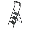 HAILO K77 ComfortLine Scară pliabilă, 3 trepte, aluminiu, mâner de siguranță, negru, 150 kg