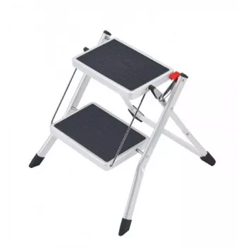 HAILO Scară pliabilă MK60 StandardLine oțel 2 trepte alb