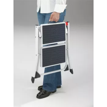 HAILO Scară pliabilă MK60 StandardLine oțel 2 trepte alb