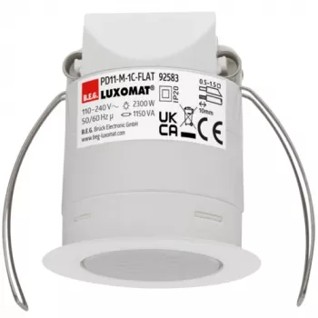 BEG BRCK LUXOMAT PD11-M-92583 Detector de prezență pentru tavan superplat pentru tavan fals, PIR, 360°, 2300W, alb